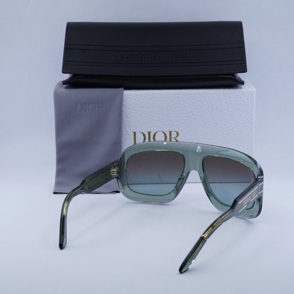 Dior DIODIORSIGNATURE M1U 55F2 Aviator Sunglasses - Green/Brown - Picture 4 of 11